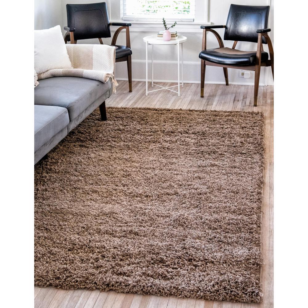 Solid Shag Rug, Cocoa (6' 0 x 9' 0). Picture 2