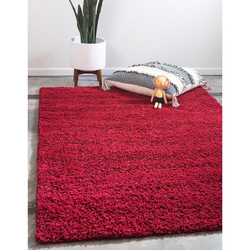 Solid Shag Rug, Cherry Red (6' 0 x 9' 0). Picture 2