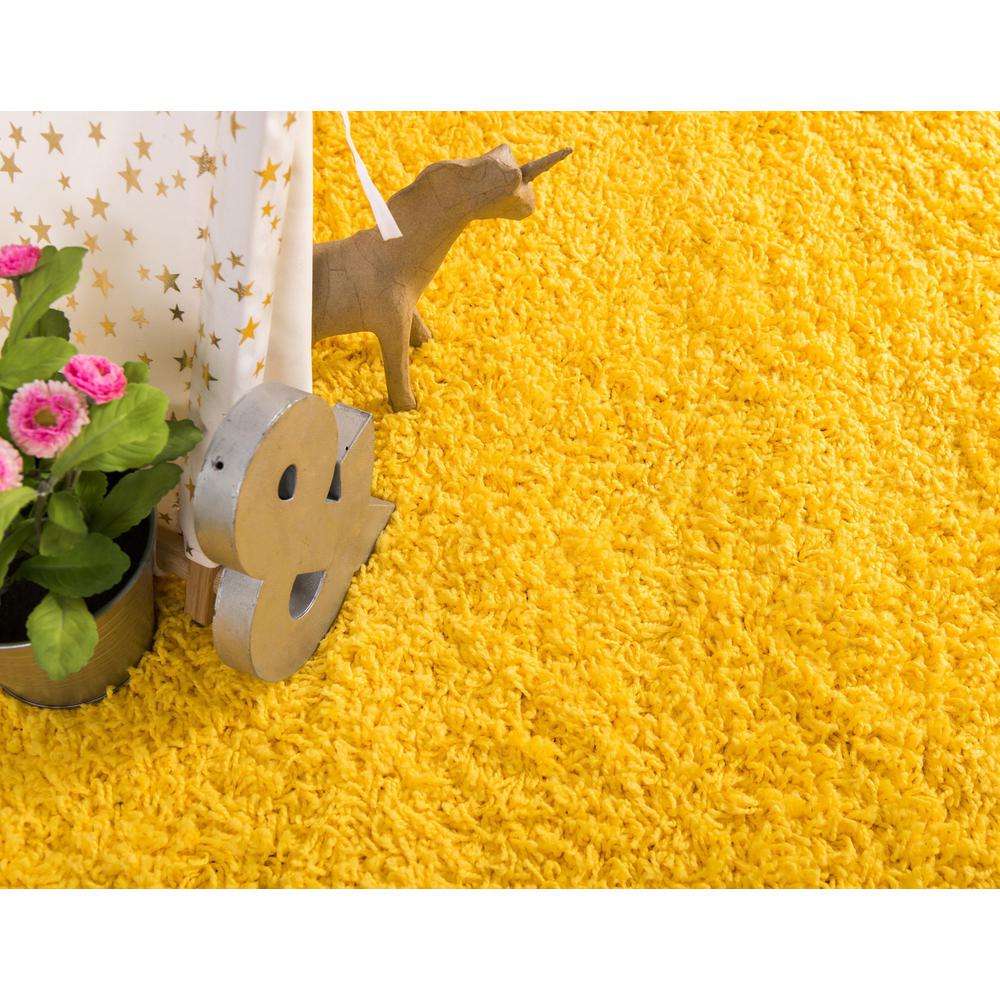 Solid Shag Rug, Tuscan Sun Yellow (2' 6 x 13' 0). Picture 6