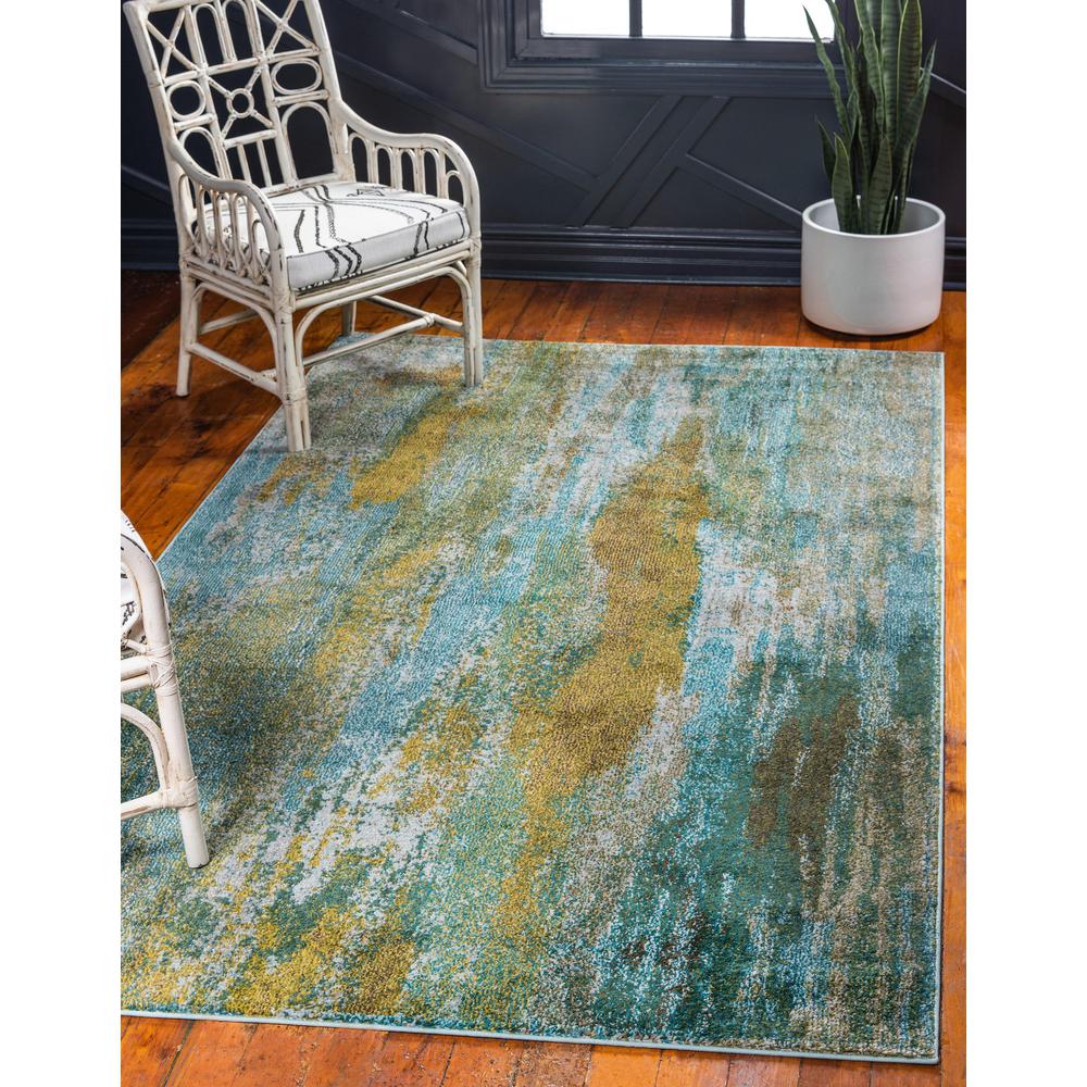 Lilly Jardin Rug, Turquoise (9' 0 x 12' 0). Picture 2