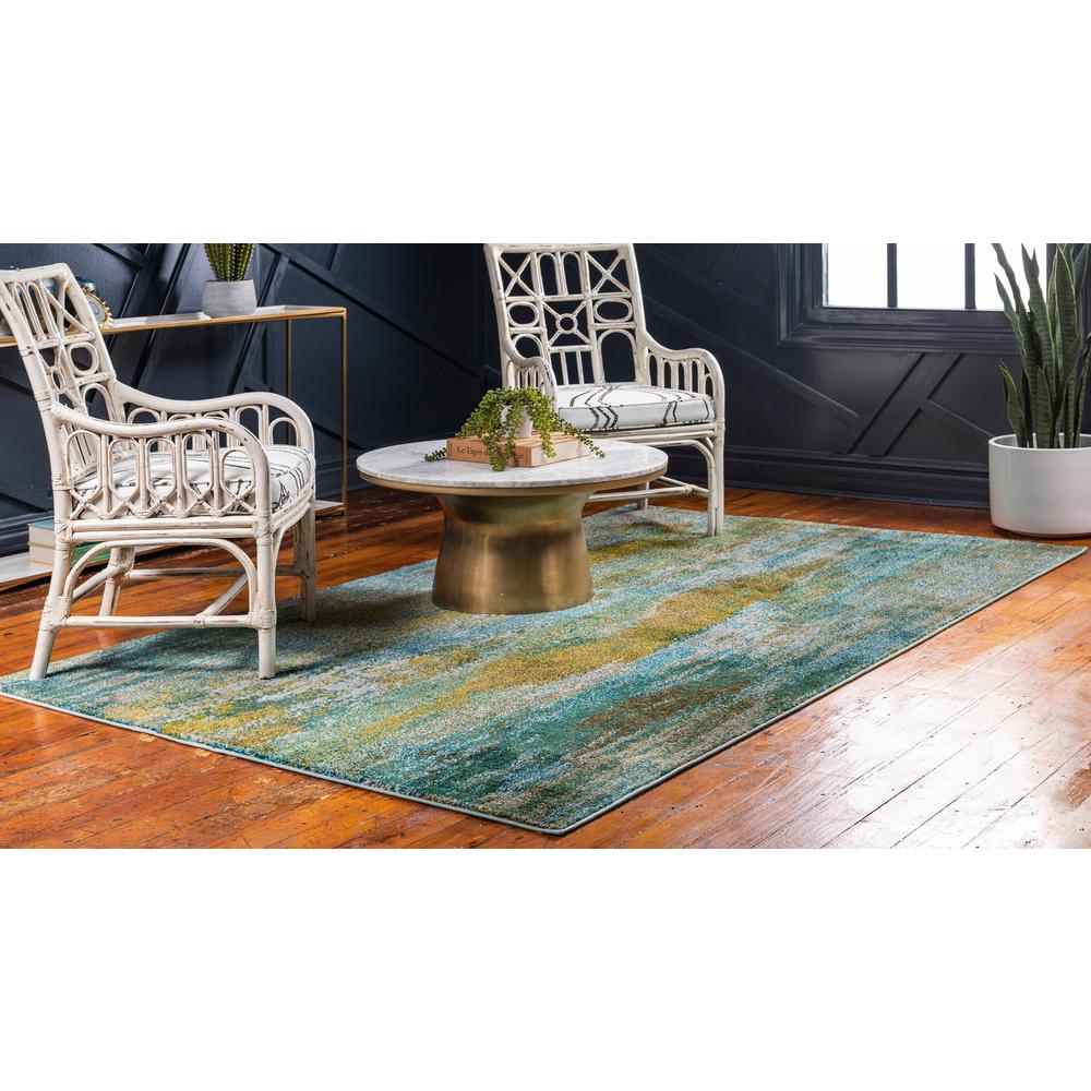 Lilly Jardin Rug, Turquoise (9' 0 x 12' 0). Picture 3