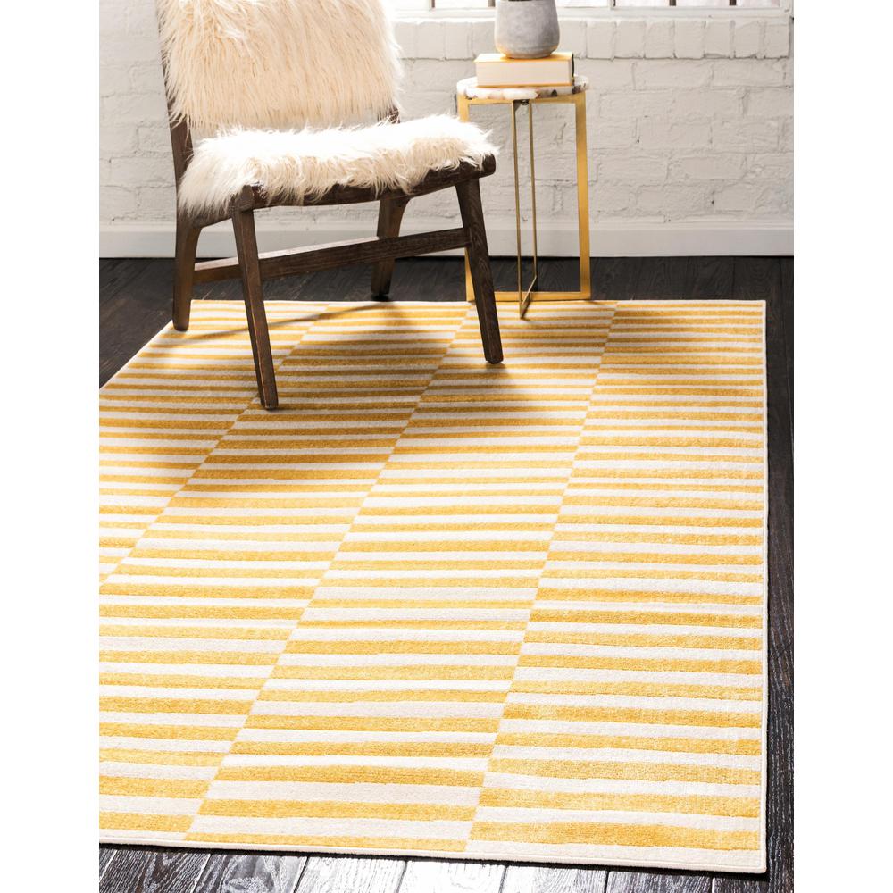 Striped Williamsburg Rug, Yellow (7' 0 x 10' 0). Picture 2