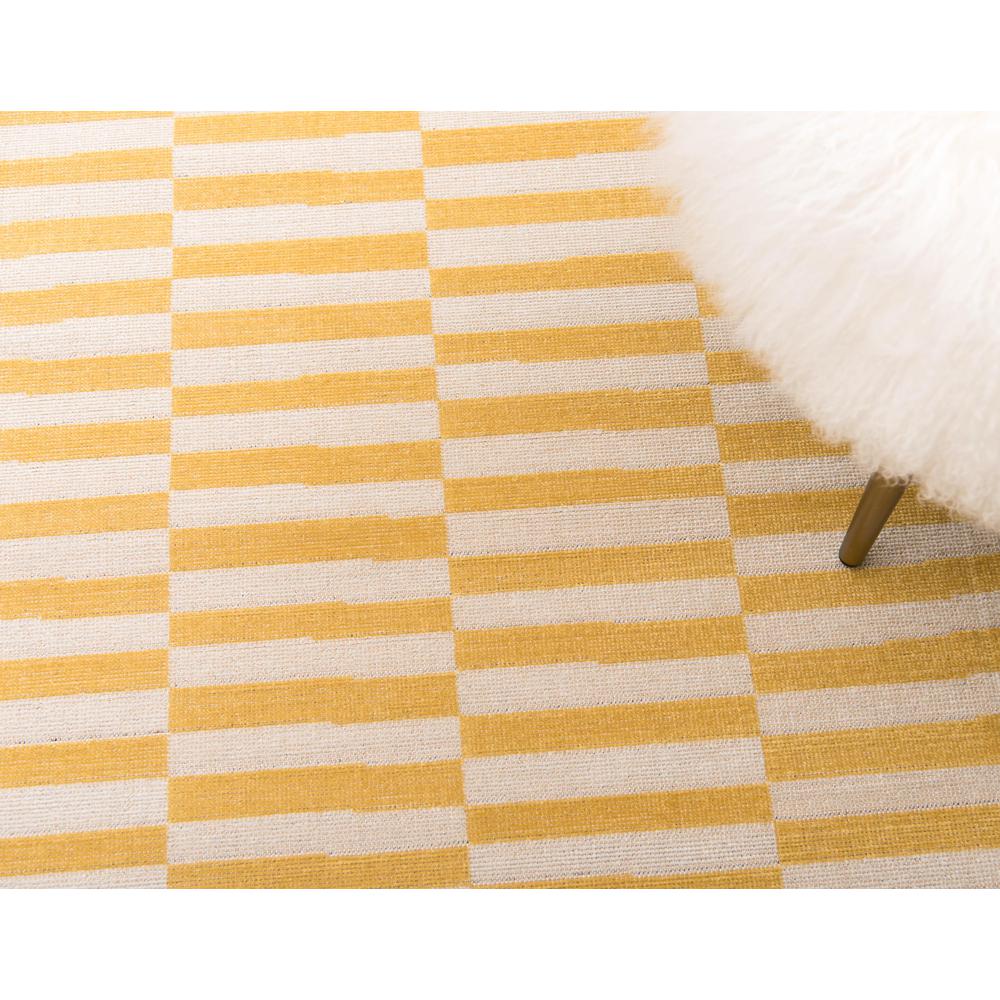 Striped Williamsburg Rug, Yellow (5' 0 x 5' 0). Picture 6