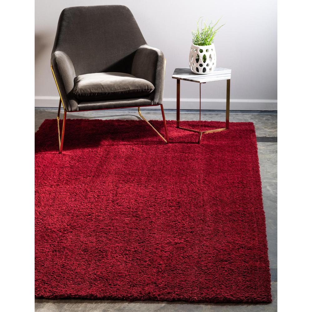 Studio Solid Shag Rug, Red (5' 0 x 8' 0). Picture 2
