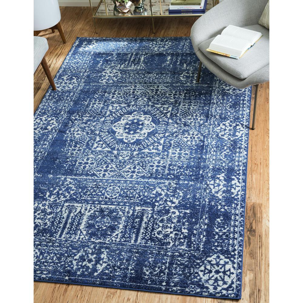 Bouquet Tradition Rug, Royal Blue (5' 0 x 8' 0). Picture 2