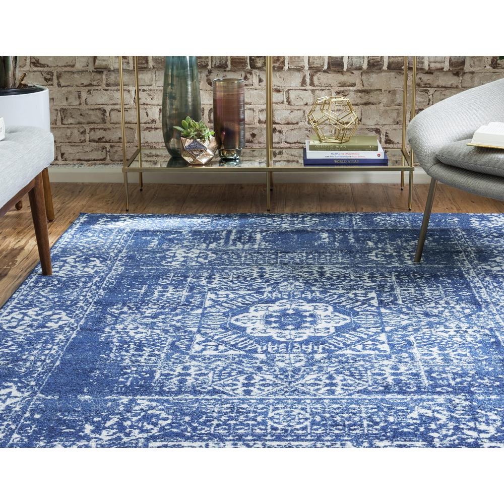 Bouquet Tradition Rug, Royal Blue (5' 0 x 8' 0). Picture 4