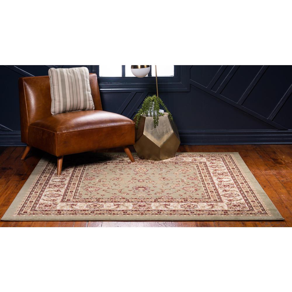 St. Louis Voyage Rug, Green (6' 0 x 6' 0). Picture 3