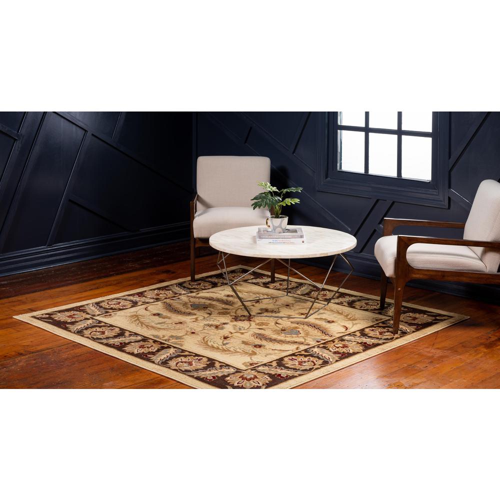 Hickory Voyage Rug, Ivory (6' 0 x 6' 0). Picture 3