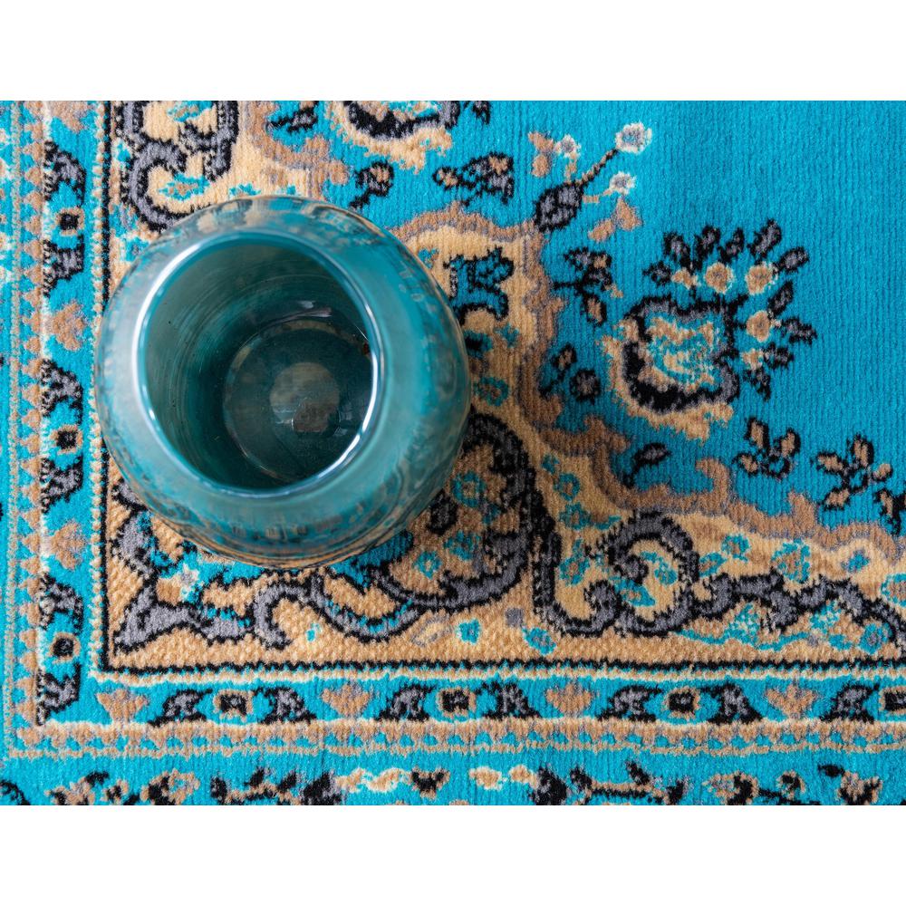 Washington Reza Rug, Turquoise (5' 0 x 8' 0). Picture 6