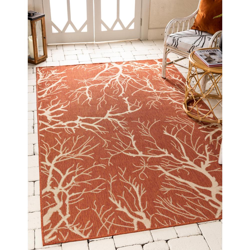 Outdoor Branch Rug, Terracotta (7' 0 x 10' 0). Picture 2