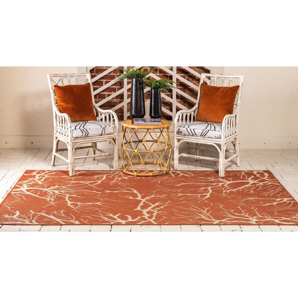 Outdoor Branch Rug, Terracotta (7' 0 x 10' 0). Picture 4