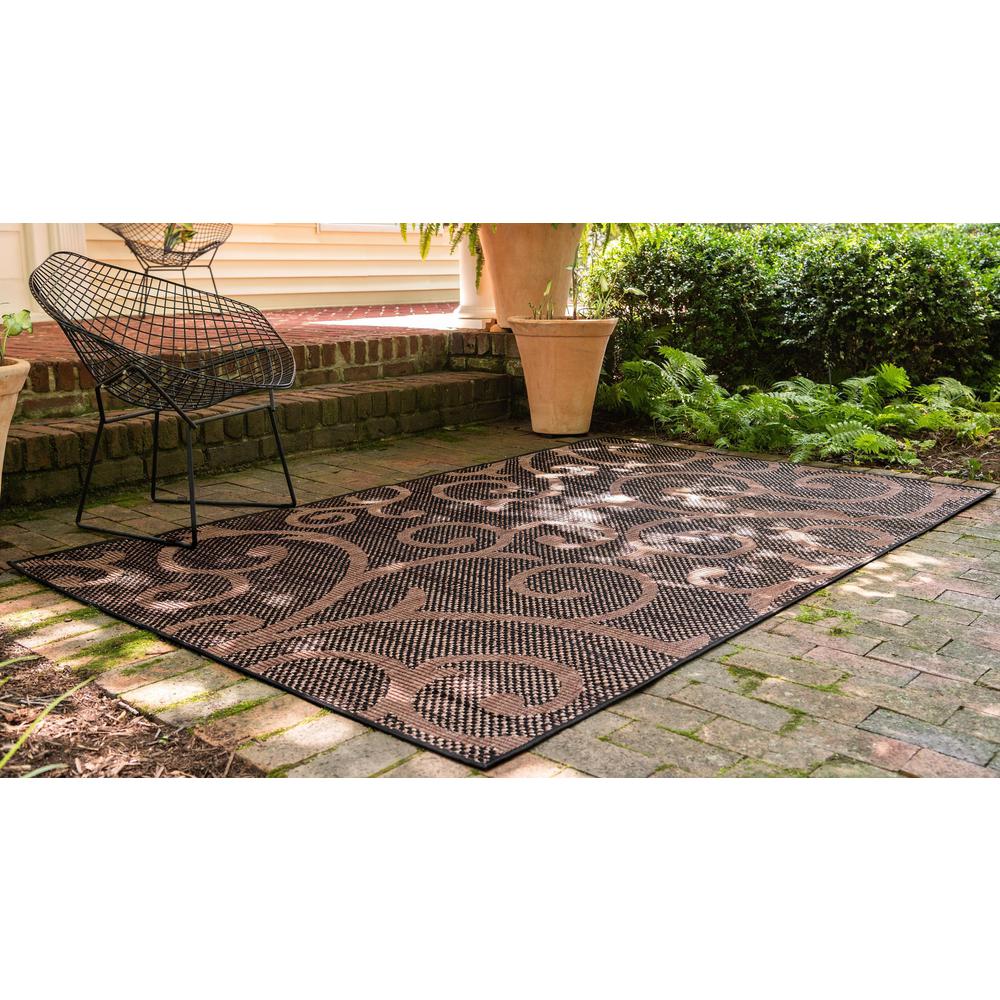 Outdoor Vine Rug, Chocolate Brown (7' 0 x 10' 0). Picture 3