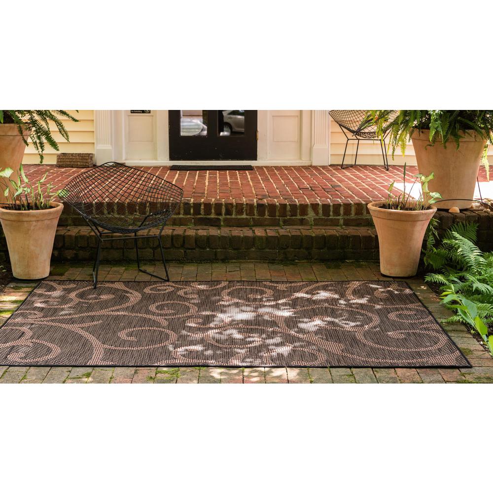 Outdoor Vine Rug, Chocolate Brown (7' 0 x 10' 0). Picture 4