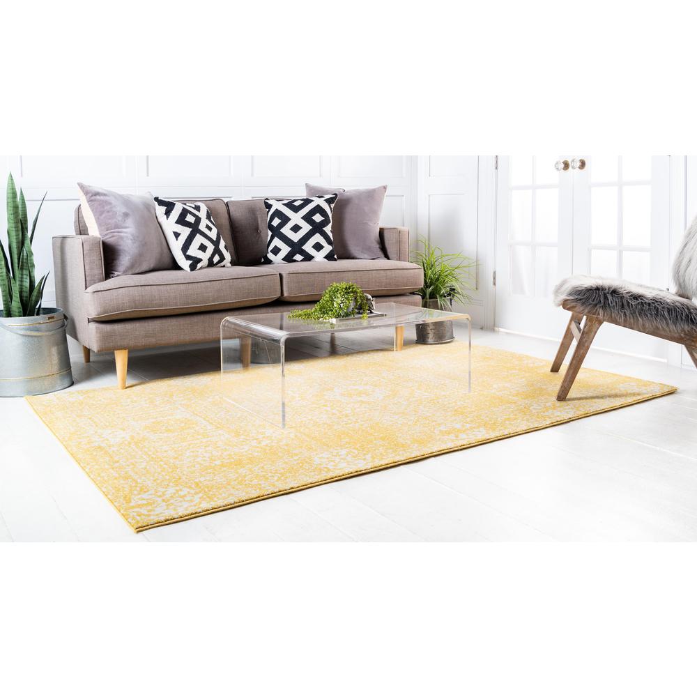 Bouquet Tradition Rug, Yellow (9' 0 x 12' 0). Picture 3