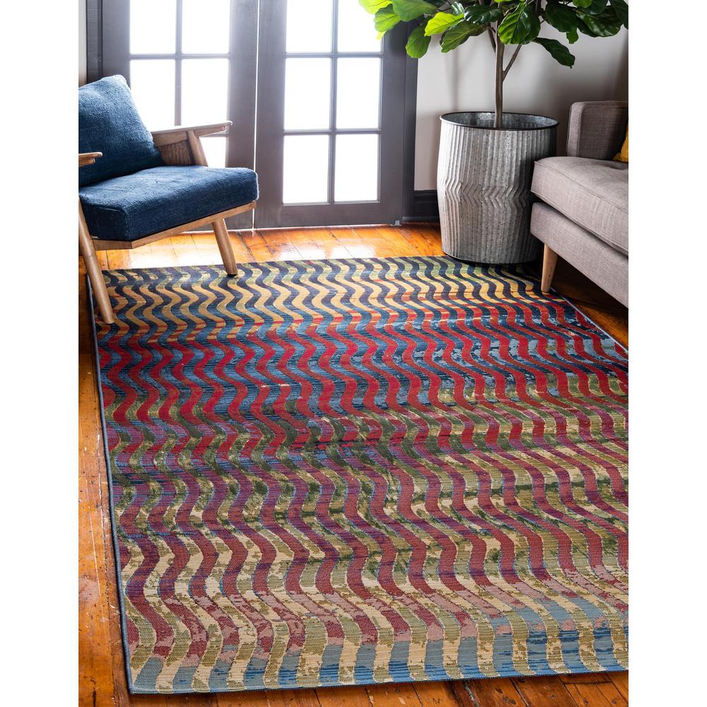Outdoor Wavy Rug, Multi (5' 3 x 8' 0). Picture 2
