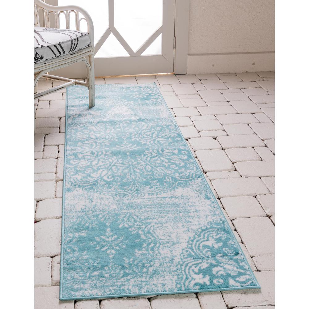 Grand Sofia Rug, Turquoise (3' 3 x 19' 8). Picture 2