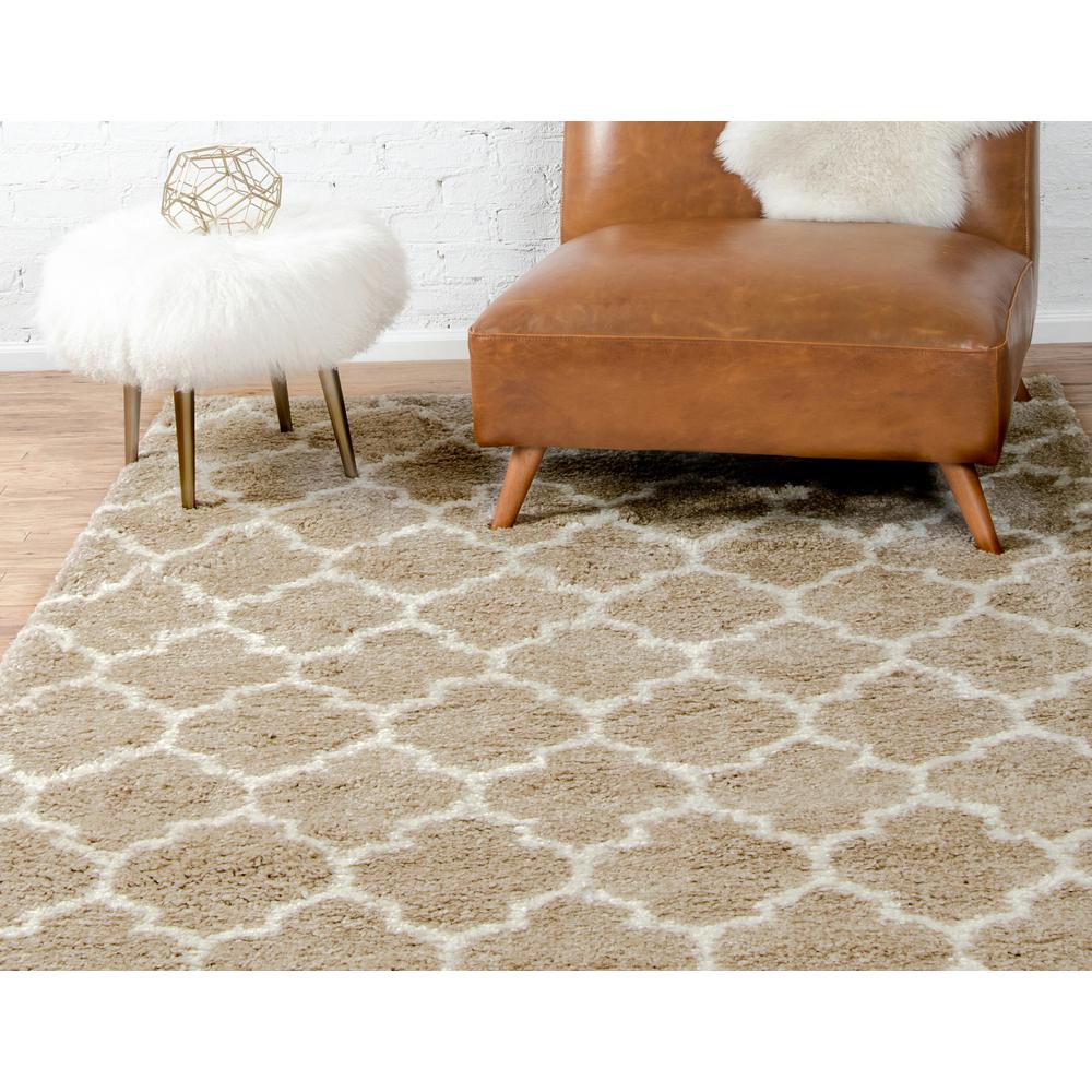 Marble Rabat Shag Rug, Taupe (8' 0 x 10' 0). Picture 4