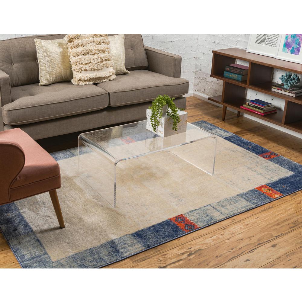 Canaries Helios Rug, Blue (5' 0 x 8' 0). Picture 3
