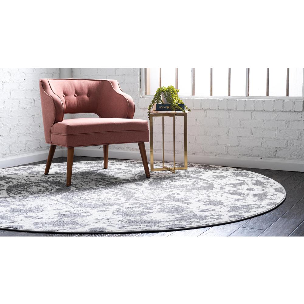 Piazza Rosso Rug, Light Gray (8' 0 x 8' 0). Picture 3