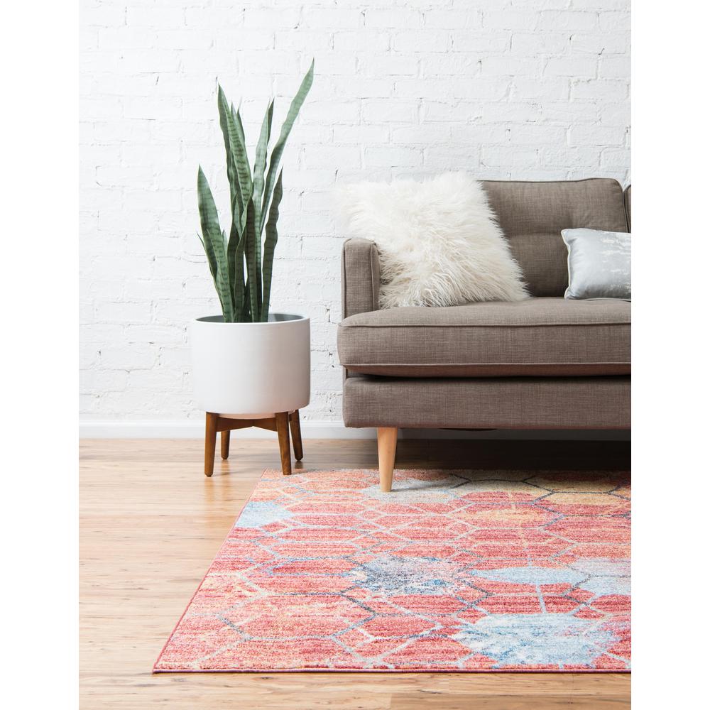 Rainbow Honeycomb Rug, Red (8' 0 x 11' 0). Picture 4