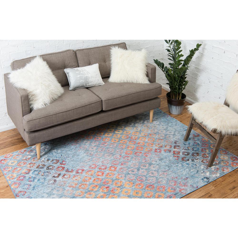 Rainbow Spectral Rug, Blue (7' 0 x 10' 0). Picture 3