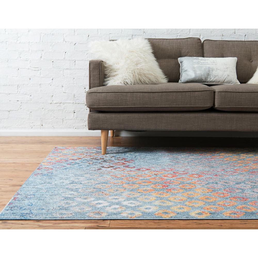 Rainbow Spectral Rug, Blue (7' 0 x 10' 0). Picture 4