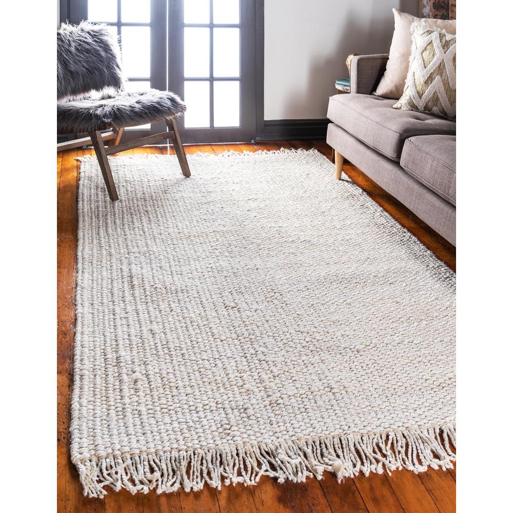 Chunky Jute Rug, Ivory (6' 0 x 9' 0). Picture 2