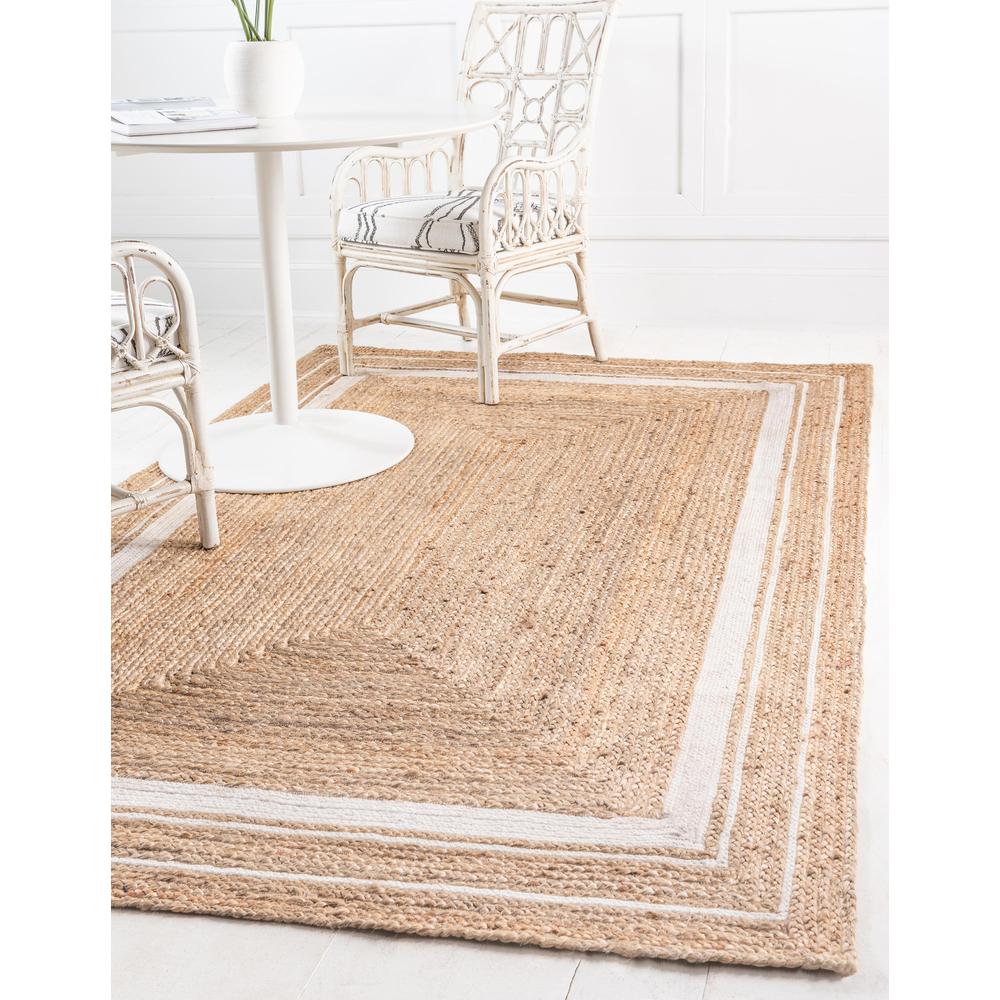 Gujarat Braided Jute Rug, Natural/Ivory (6' 0 x 9' 0). Picture 2