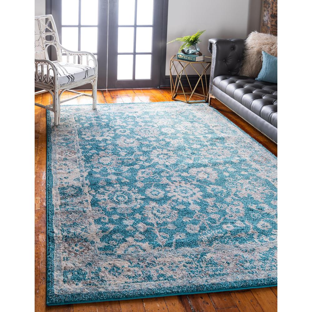 Krystle Penrose Rug, Turquoise (8' 0 x 10' 0). Picture 2
