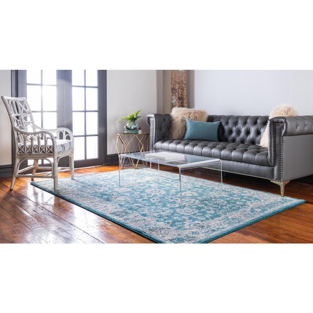 Krystle Penrose Rug, Turquoise (8' 0 x 10' 0). Picture 3