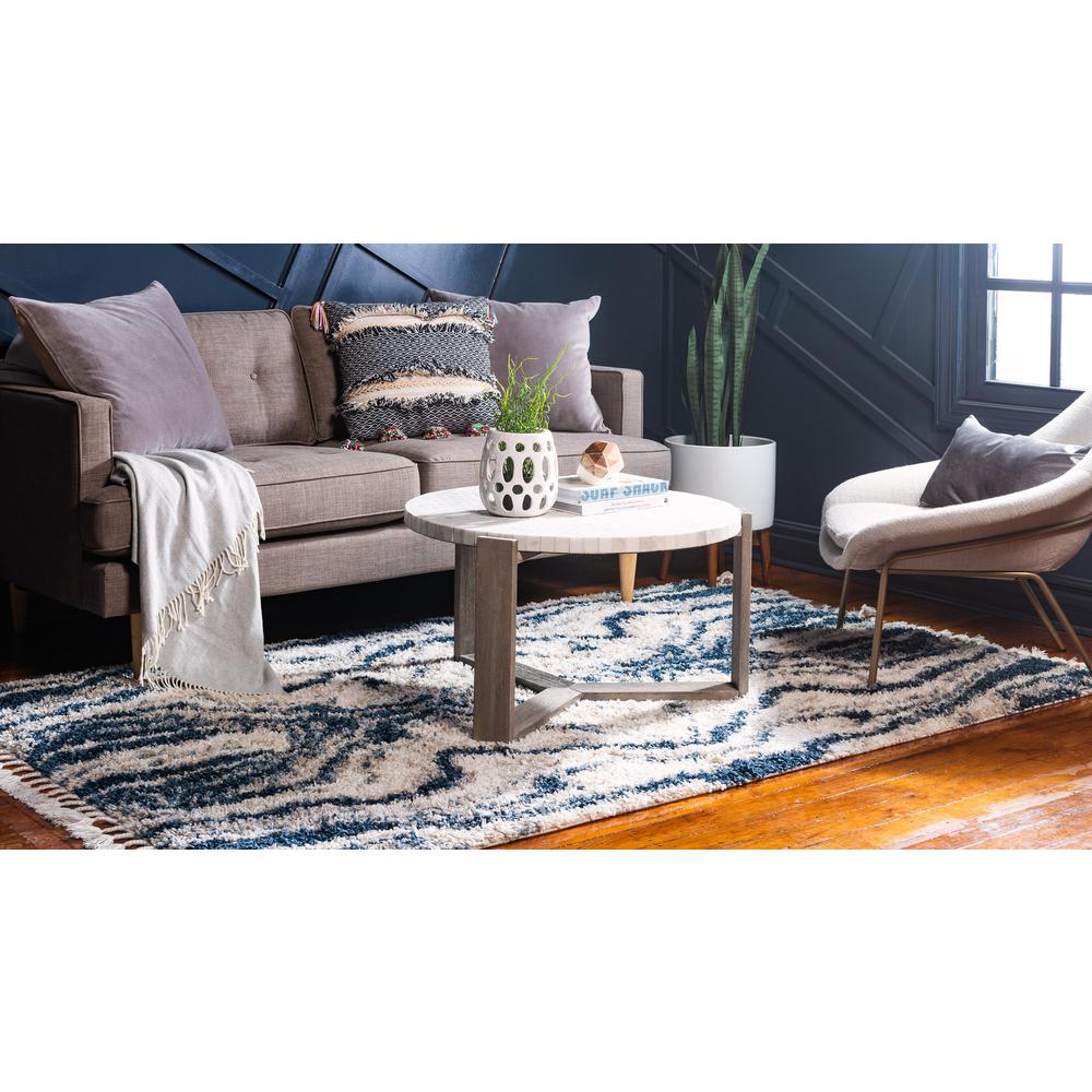 Valley Hygge Shag Rug, Blue (5' 0 x 8' 0). Picture 3