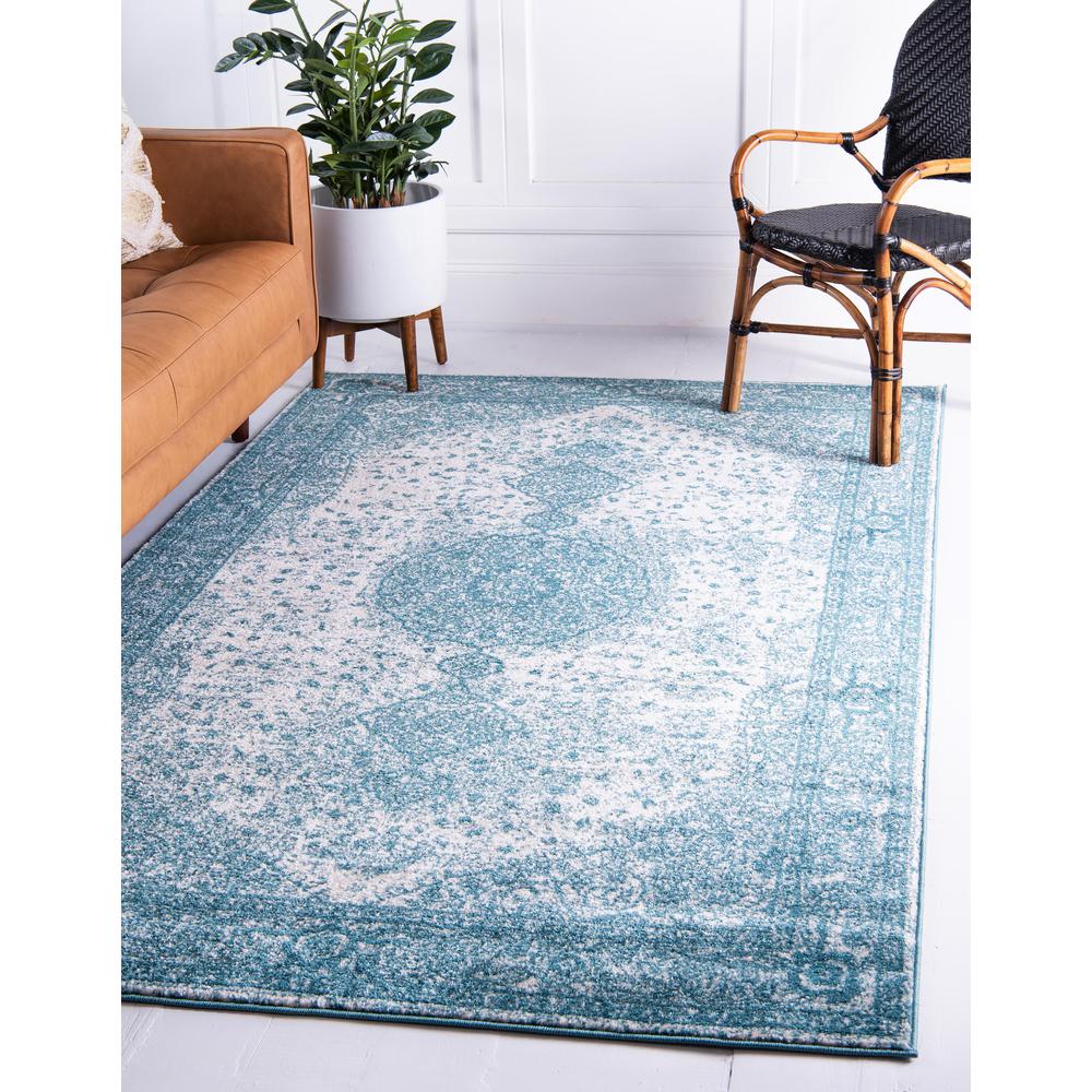 Midnight Bromley Rug, Turquoise (8' 0 x 10' 0). Picture 2