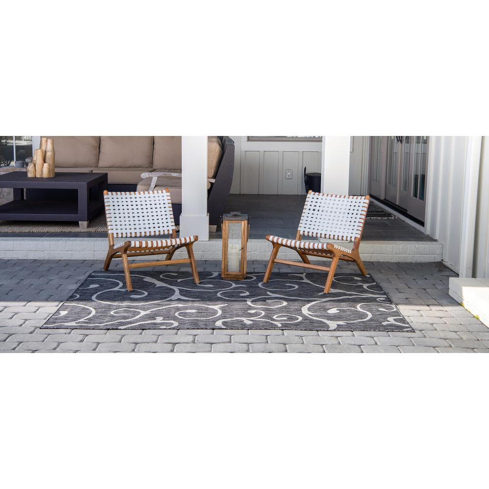 Outdoor Curl Rug, Charcoal Gray (7' 0 x 10' 0). Picture 4