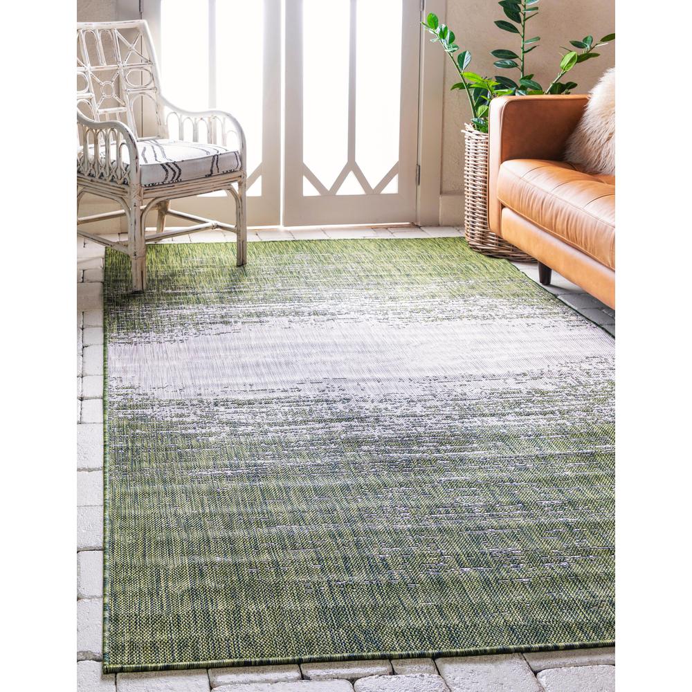 Outdoor Ombre Rug, Green (5' 0 x 8' 0). Picture 2