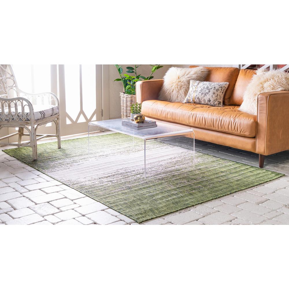 Outdoor Ombre Rug, Green (5' 0 x 8' 0). Picture 4