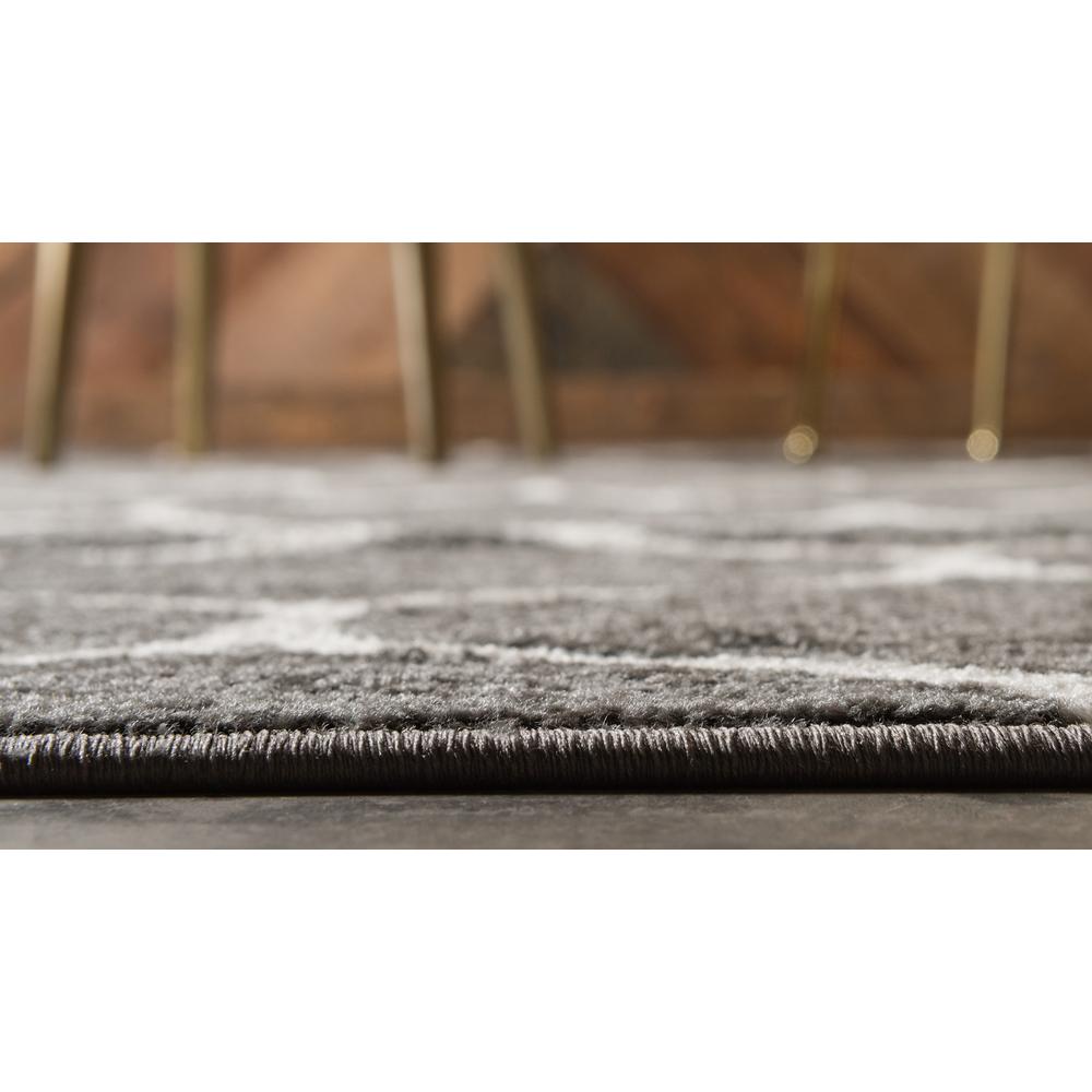 Rounded Trellis Frieze Rug, Dark Gray (6' 0 x 9' 0). Picture 2