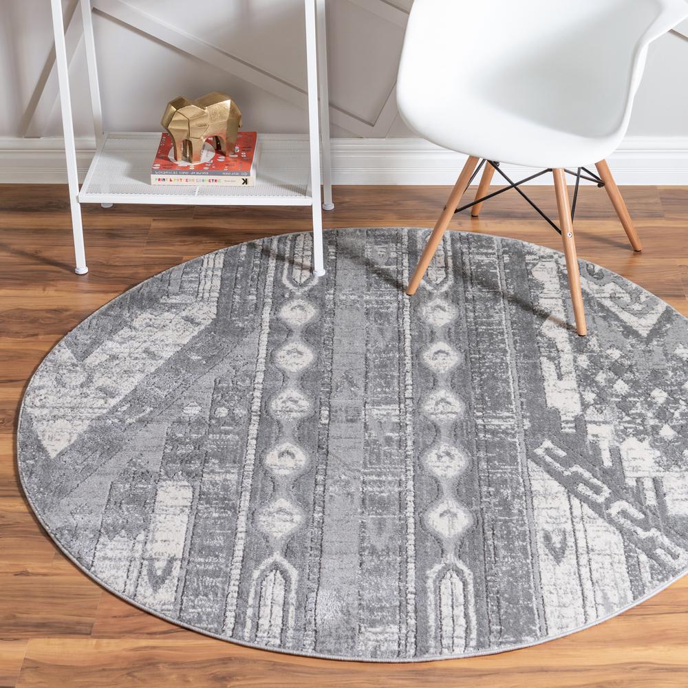 Orford Portland Rug, Gray (7' 0 x 7' 0). Picture 2