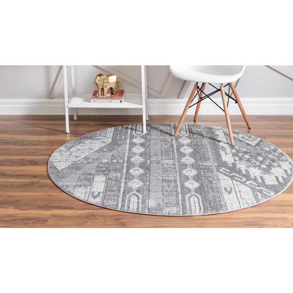 Orford Portland Rug, Gray (7' 0 x 7' 0). Picture 3