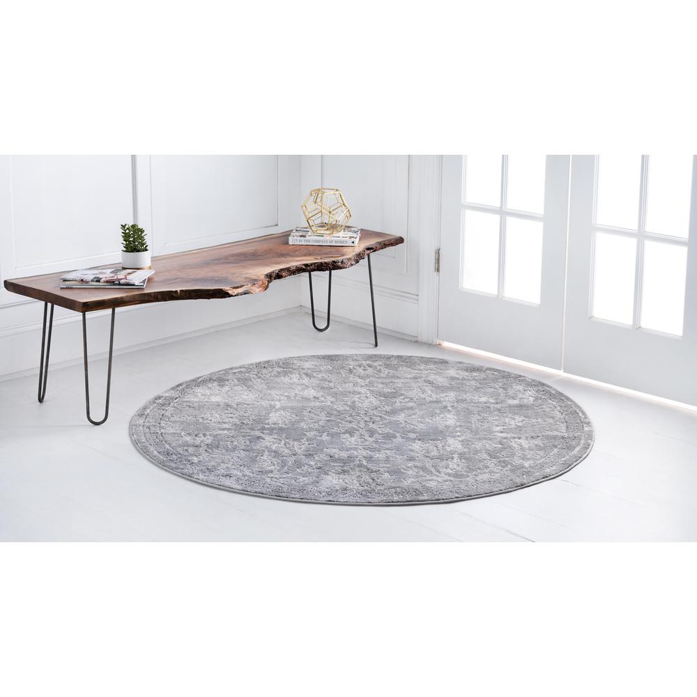 Albany Portland Rug, Gray (7' 0 x 7' 0). Picture 4