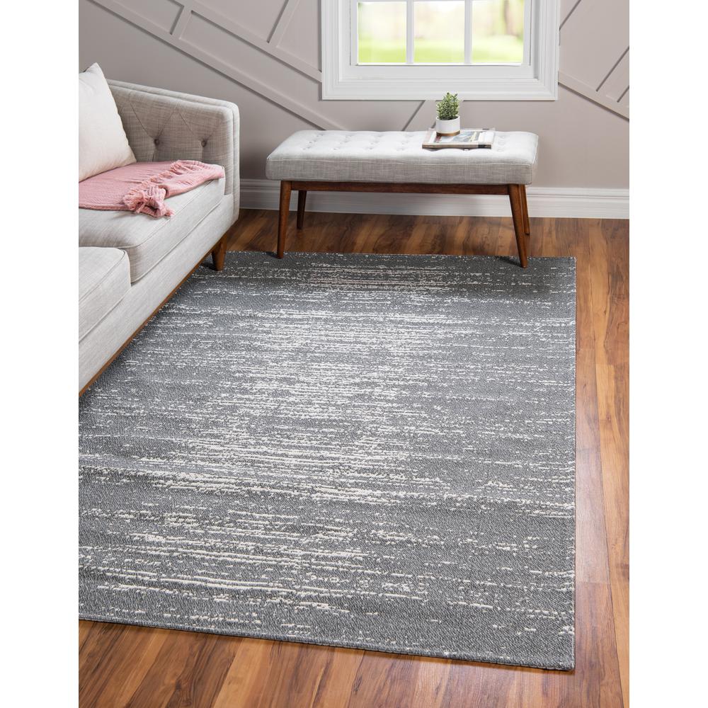 Static Decatur Rug, Gray/Ivory (5' 2 x 7' 5). Picture 2
