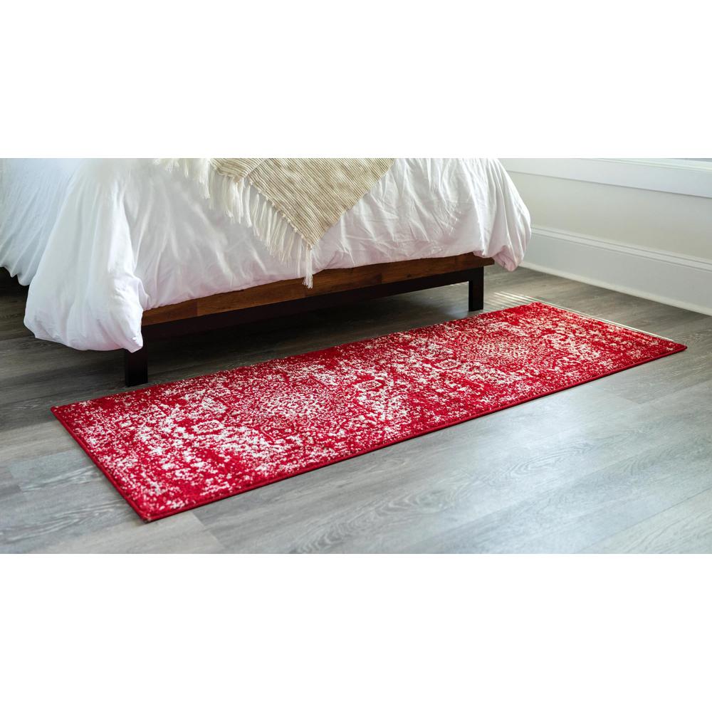 Unique Loom 12 Ft Runner in Red (3150441). Picture 3