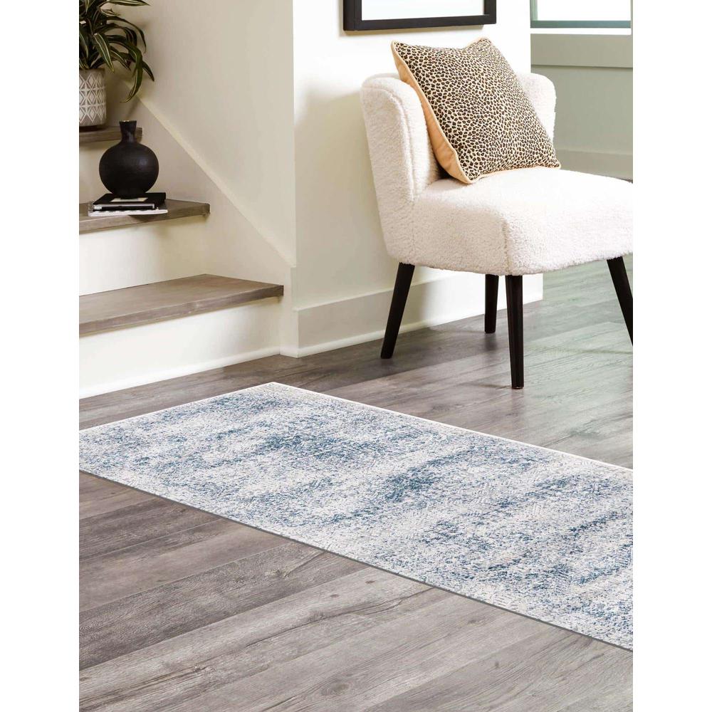 Finsbury Sarah Area Rug 2' 0" x 9' 10", Runner Blue. Picture 3