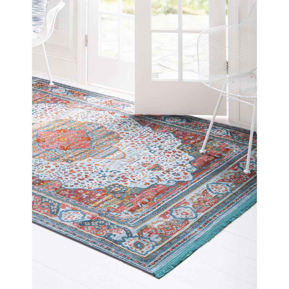 Baracoa Collection, Area Rug, Light Blue, 7' 1" x 10' 0", Rectangular. Picture 3