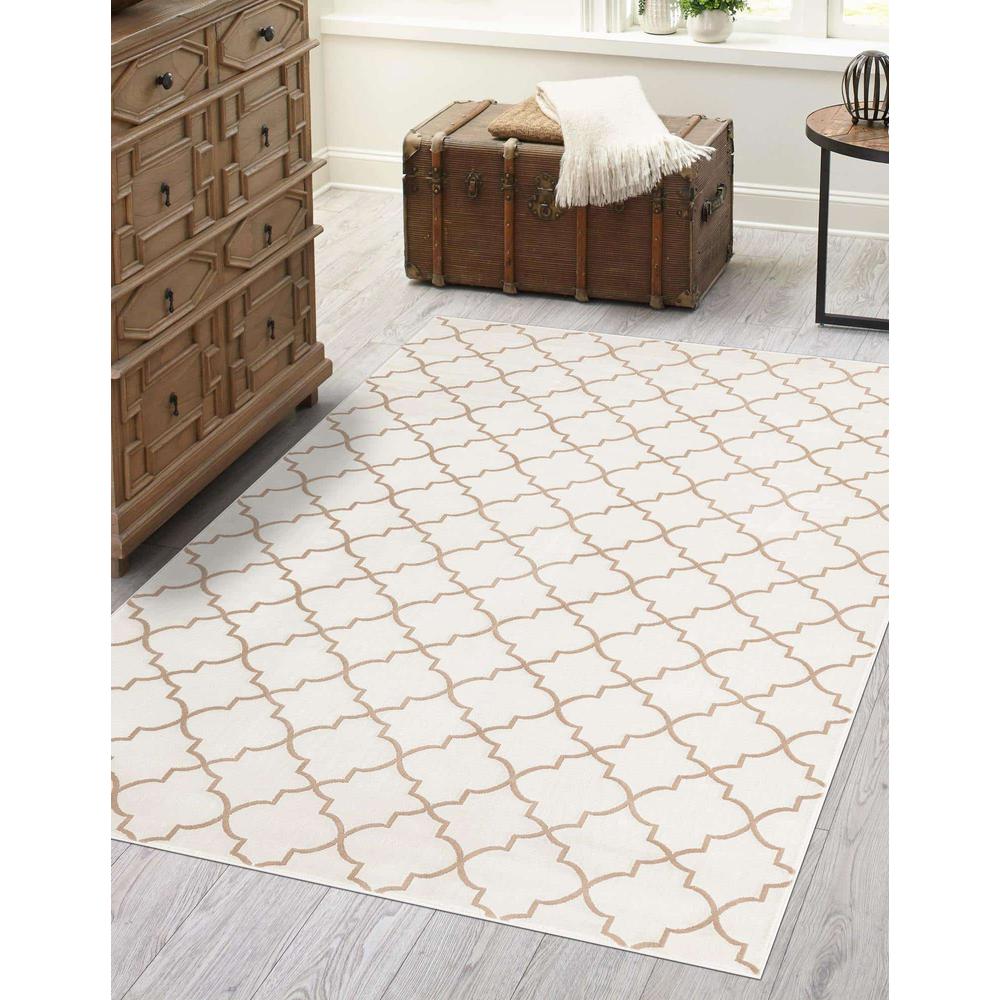 Uptown Area Rug 7' 10" x 10' 0", Rectangular White. Picture 2