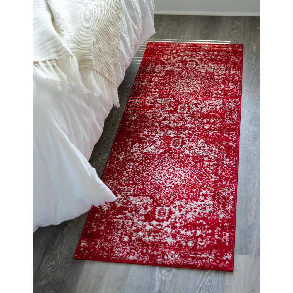 Unique Loom 12 Ft Runner in Red (3150441). Picture 2