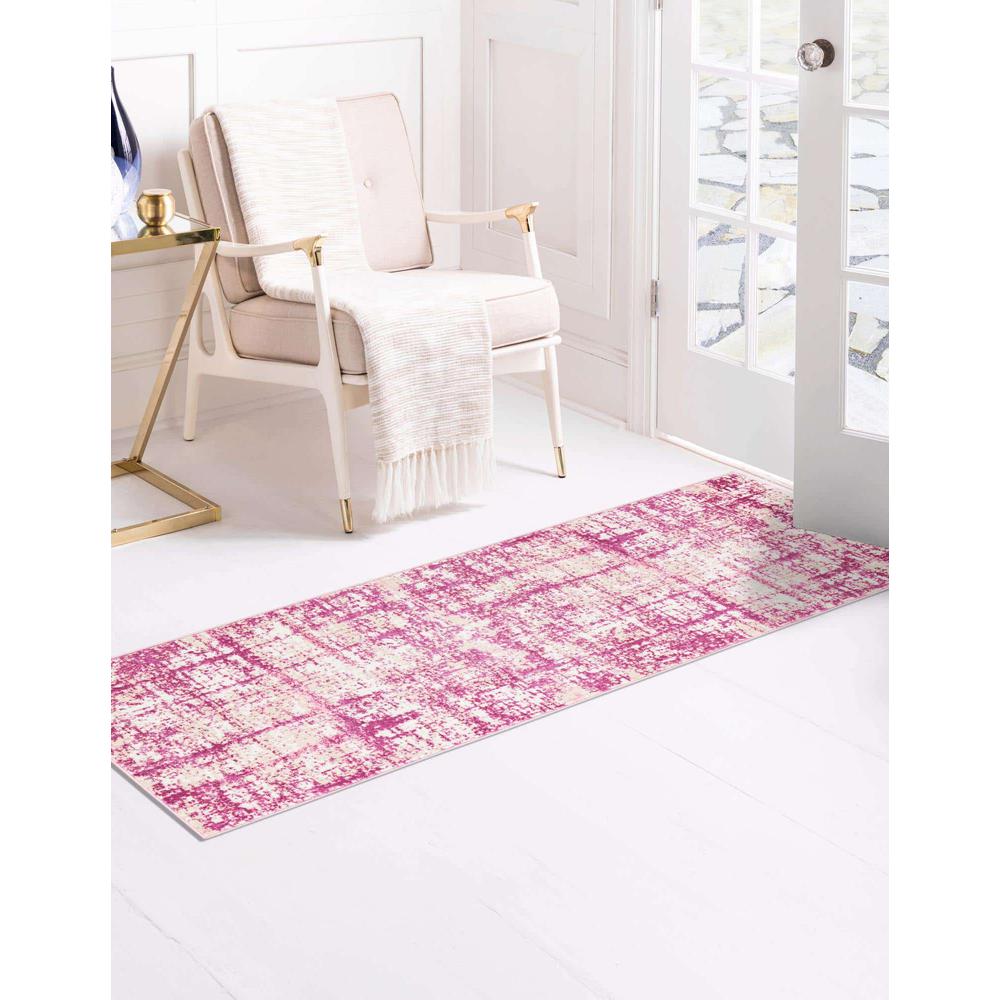 Uptown Lexington Avenue Area Rug 2' 7" x 8' 0", Runner Pink. Picture 3