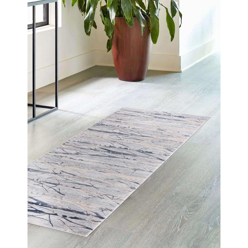 Finsbury Anne Area Rug 2' 0" x 6' 0", Runner Gray. Picture 3