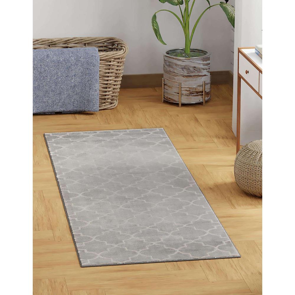 Uptown Area Rug 2' 7" x 13' 11", Runner, Gray. Picture 3
