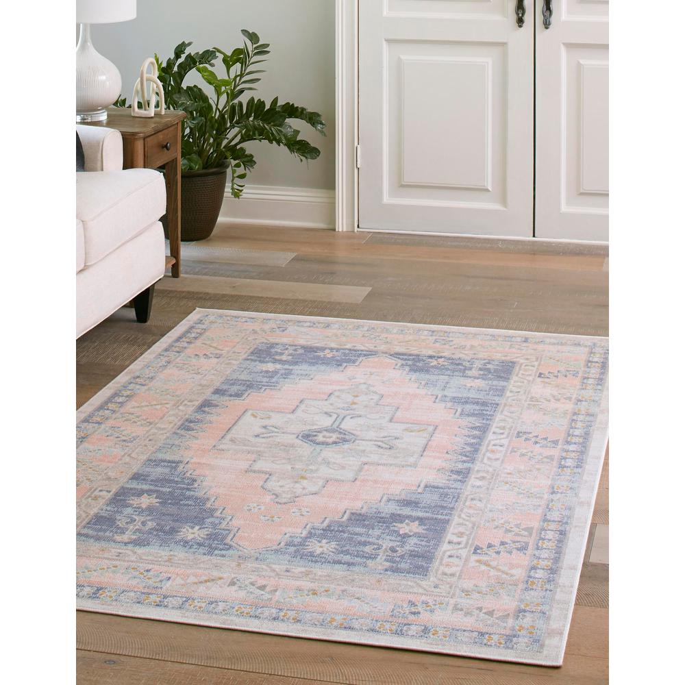 Unique Loom Rectangular 5x8 Rug in French Blue (3154924). Picture 2