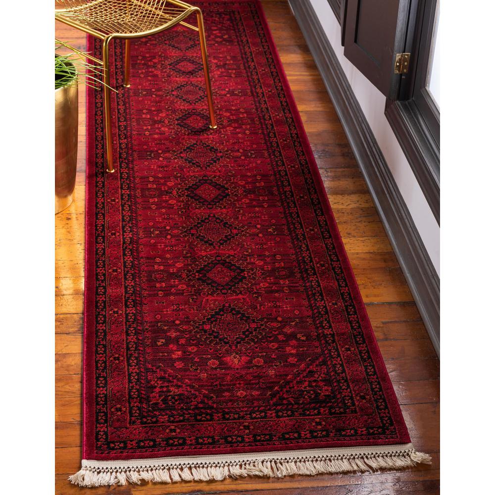 Unique Loom 12 Ft Runner in Red (3154202). Picture 2